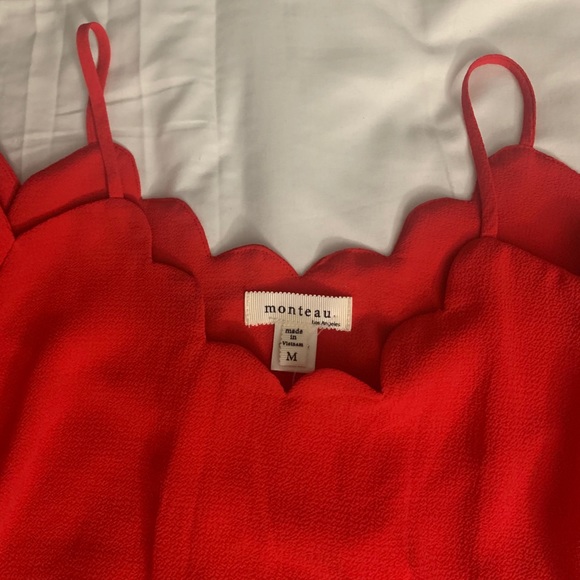 SOLD Red cold shoulder top - Picture 4 of 7